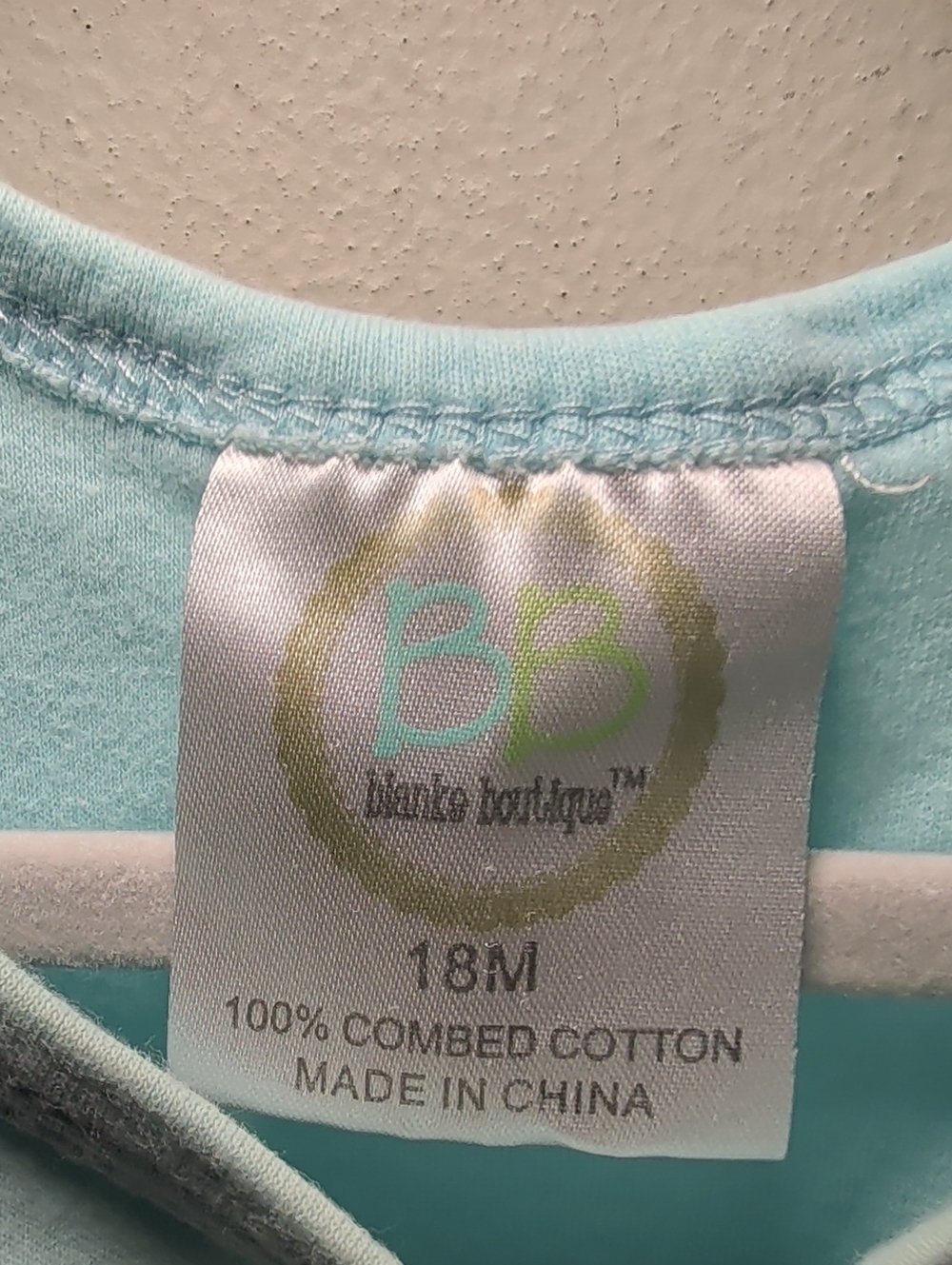 Boutique Blanks Embroidered Whale Bubble Romper Blue 100% Cotton Boys Size 18M - Picture 2 of 4